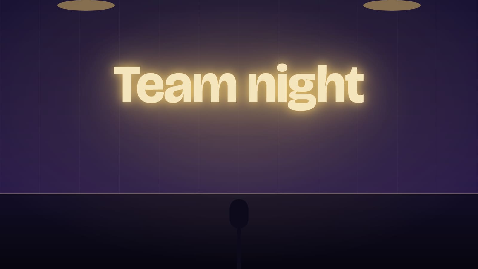 Neon team night sign for a company dinner KTV session in Penang